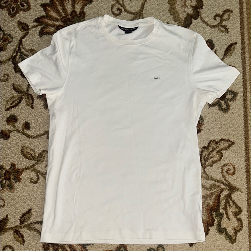 Michael Kors White Short Sleeve Tee Classic Crew Neck